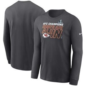 Kansas City Chiefs Nike AFC Champions Locker Room T-Shirt 2XL NWT Excellent A111
